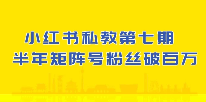(10650期)小红书-私教第七期,小红书90天涨粉18w,1周涨粉破万 半年矩阵号粉丝破百万-后生网课库