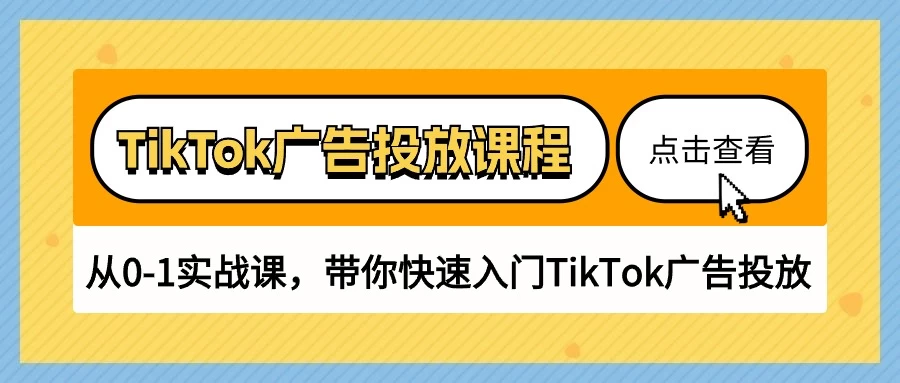 (10731期)TikTok广告投放课程,从0-1实战课,带你快速入门TikTok广告投放(30节课)-后生网课库